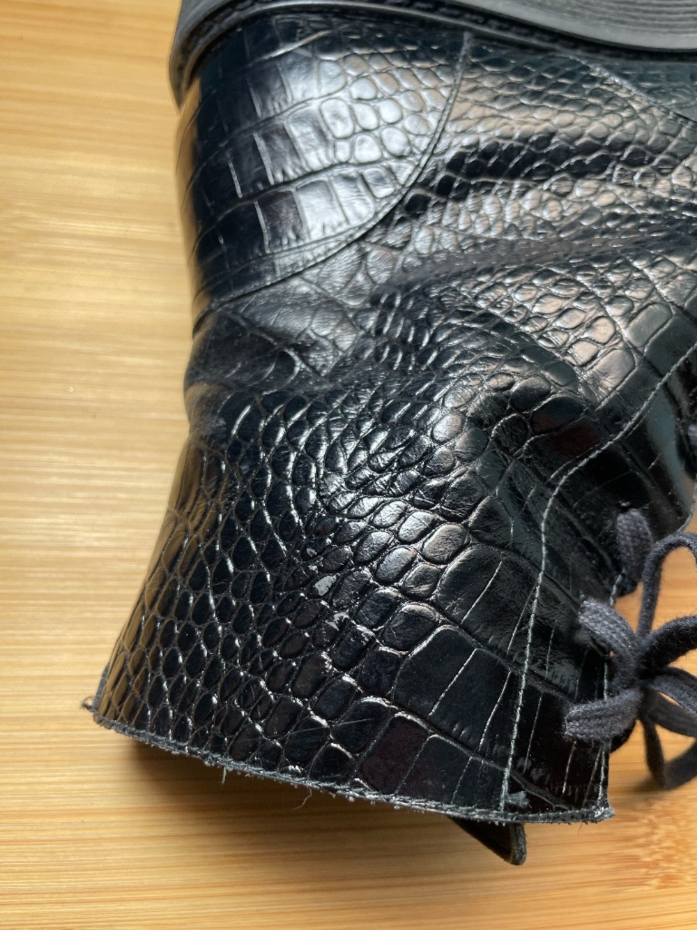Frēda Salvador Emi Lug Sole 90's Style Combat Boots Women's 7.5 Black Leather - Picture 14 of 16